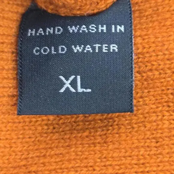 Manrico Cashmere Sweater Vest Orange Knit Top Womens XL Made in Italy MSRP $750 - Picture 7 of 10